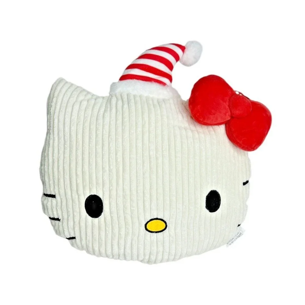 Festive Hello‎ Kitty Santa Pillow – Plush Holiday Red/White Accent